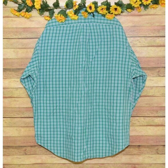 Ralph Lauren Blake Men's Green Plaid Button Up Shirt XL Embroidered Logo Casual - Picture 5 of 8